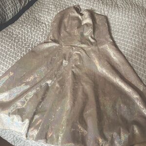 Little Black Diamond Irridescent Aline Dress